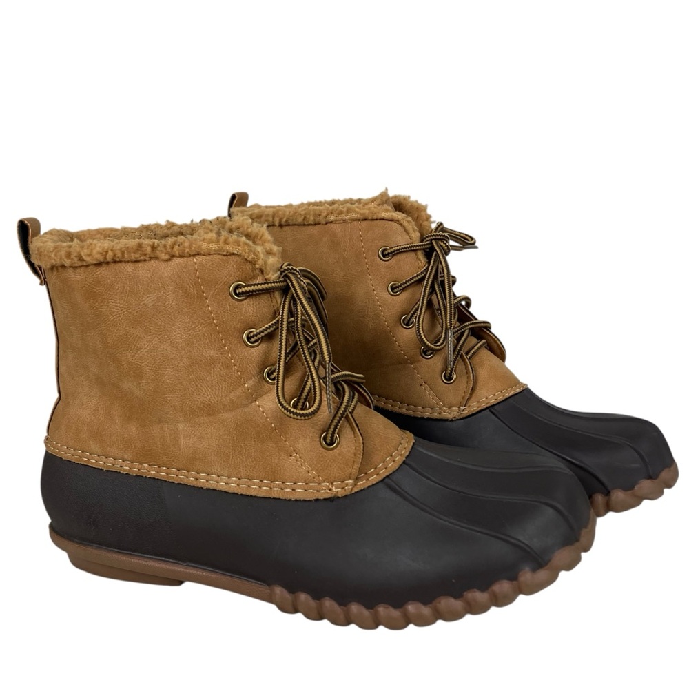 Henry Ferrera Mission-72-00 Duck Boots Womens 9 Brown Waterproof Rain Lace Up